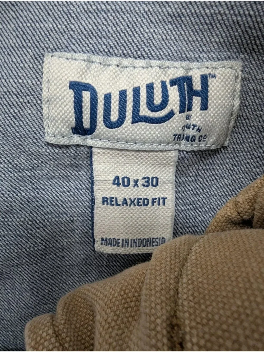 Duluth Flex Ballroom Jeans Mens 40x30 Blue Light Wash Relaxed Straight Denim